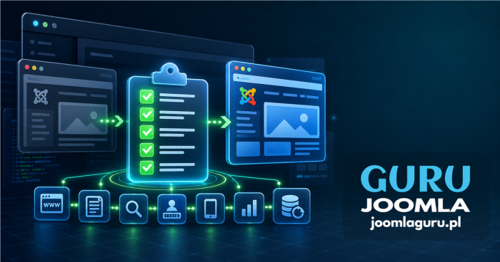 Lista testów przy odbiorze migracji Joomla